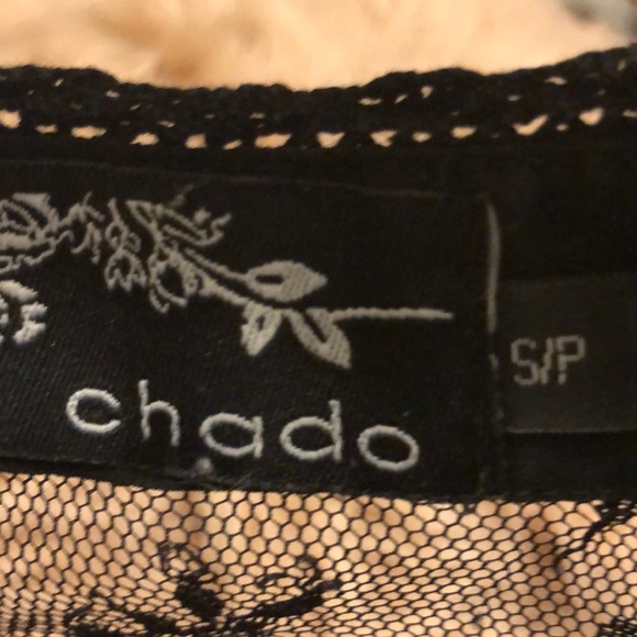 Chado black lace blouse, size small - Picture 2 of 4